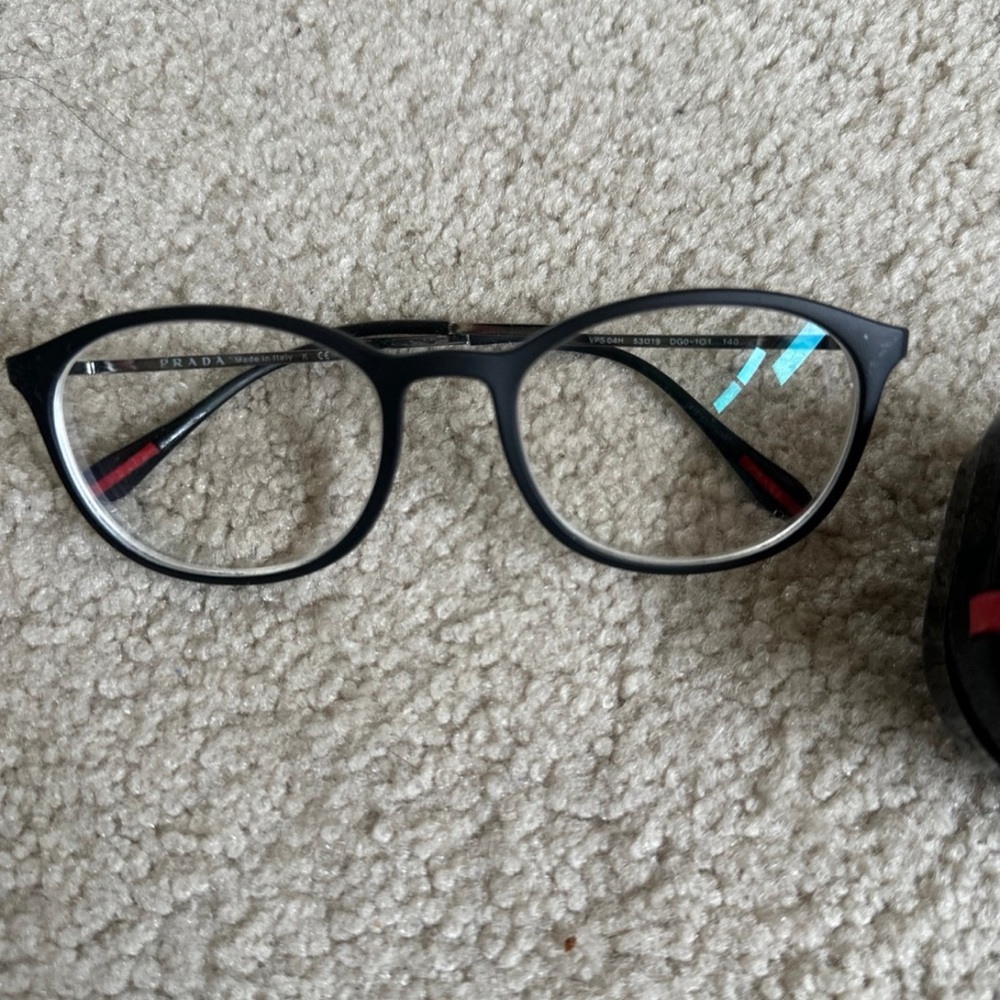 Prada Black and Red Eyeglasses